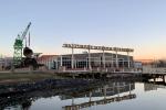 Balt Museum of Industry from the waterfront at sunset